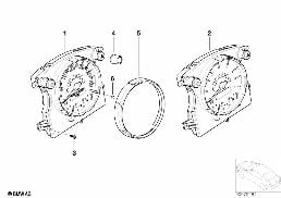 Prędkościom./Obrotom. w tab. przyrządów diagram for BMW MINI R50 Cooper