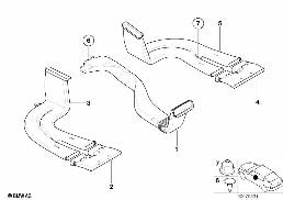 Větrací kanál diagram for BMW X5 E53 4.4i