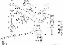 REAR AXLE CARRIER diagram for BMW 5 Series E39 M5