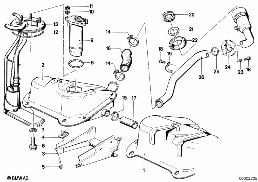 FUEL TANK/FUEL FEED diagram for BMW 3 Series E21 323i