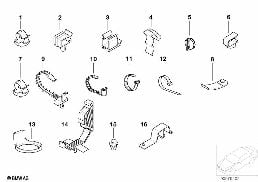Divers supports de cable diagram for BMW 5 Series E39 525td