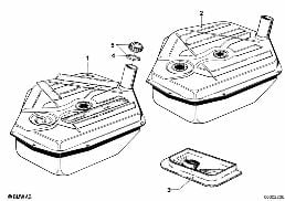 FUEL TANK/ATTACHING PARTS diagram for BMW 5 Series E12 525