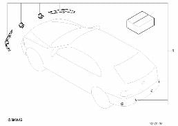Dodatečná sada parkovací zařízení diagram for BMW X5 E53 4.4i