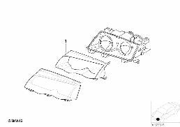 RETROFIT KIT, TITANIUM COVERS, HEADLIGHT diagram for BMW 3 Series E46 318i