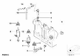 Recipient p nettoyage des phares diagram for BMW 5 Series E39 525td