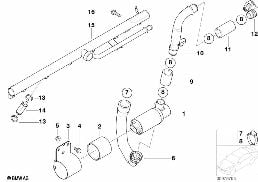 IDLE REGUL.VALVE/ADDITIONAL AIR LINE diagram for BMW Z4 E86 M3.2