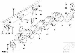 THROTTLE BODY/ACCELERATION diagram for BMW Z4 E86 M3.2