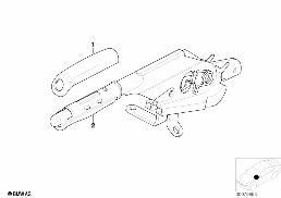 Bois indiv. revêt. p levier frein à main diagram for BMW 5 Series E39 525td