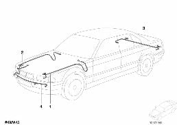 Cable de Rep.p faisceau de cabl.princip. diagram for BMW 7 Series E38 750iLS