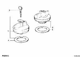 FILLER CAP diagram for BMW 5 Series E12 525