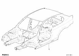 Σκελετός αμαξώματος diagram for BMW 3 Series E46 316ti