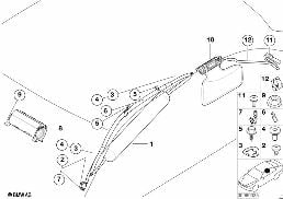 Airbag passager et airbag de tete diagram for BMW 5 Series E39 525td
