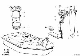 FUEL TANK/FUEL FEED diagram for BMW 7 Series E23 745i