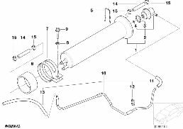 燃油濾清器/燃油壓力調節器 diagram for BMW 5 Series E39 525i