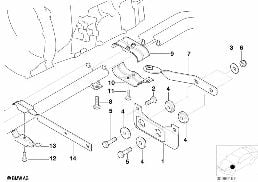 SUSPENSION PARTS EXHAUST diagram for BMW 3 Series E46 330Ci