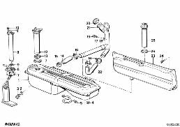 FUEL TANK/FUEL FEED diagram for BMW 3 Series E30 325i
