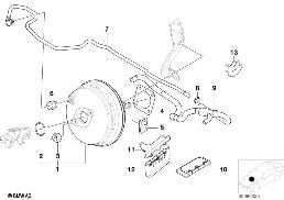 Bremskraftverstärker Unterdruck diagram for BMW 3 Series E46 M3