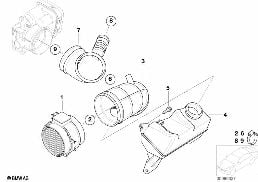 熱膜式空氣質量計 diagram for BMW 5 Series E39 525i