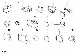 VARIOUS SWITCHES diagram for BMW Z3 E36 1.9