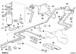 ACTIVATED CHARCOAL FILTER/FUEL VENTILAT diagram for BMW 8 Series E31 850Ci
