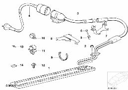 ENGINE BLOCK PRE HEATING diagram for BMW 8 Series E31 850Ci