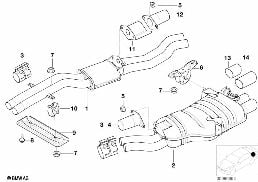 CENTER AND REAR MUFFLER