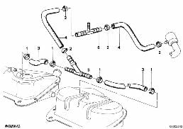 EXPANSION TANK/TUBING diagram for BMW 3 Series E21 323i