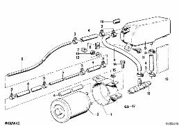 EXP.TANK/ACTIVATED CARBON CONTAINER diagram for BMW 3 Series E21 323i