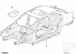 BODY SKELETON diagram for BMW 3 Series E46 318i