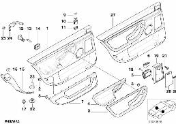 LONG VERSION REAR DOOR LINING diagram for BMW 7 Series E38 735iL