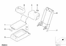 Stoel achter middelste armleuning diagram for BMW 7 Series E38 735i