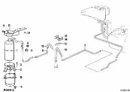 ACTIVATED CHARCOAL FILTER/TUBING diagram for BMW 5 Series E34 535i