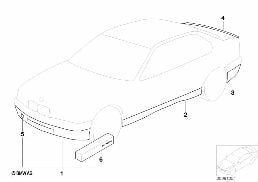 AERODYNAMICS PACKAGE diagram for BMW 5 Series E34 525i