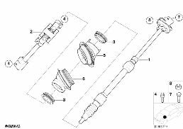 STEER.COL.-LOWER JOINT ASSY diagram for BMW X5 E53 4.6is