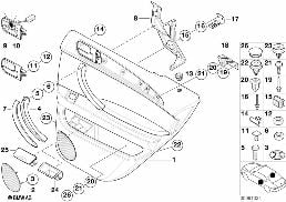 DOOR TRIM, REAR diagram for BMW X5 E53 4.4i