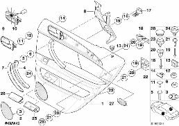 DOOR TRIM PANEL REAR / SIDE AIRBAG diagram for BMW X5 E53 4.4i