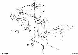 EXPANSION TANK/TUBING diagram for BMW 5 Series E34 520i