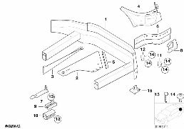MOUNTING PARTS FOR TRUNK FLOOR PANEL