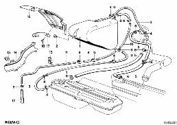 EXPANSION TANK/TUBING diagram for BMW 3 Series E30 320i