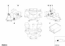 Servopohon automatická klimatizace diagram for BMW X5 E53 4.4i