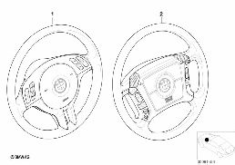 RETROFIT KIT, MULTIFUNCT. STEERING WHEEL diagram for BMW 3 Series E46 325i