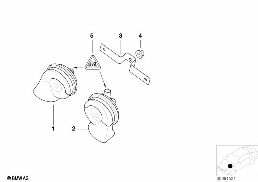 แตร diagram for BMW X5 E53 4.6is