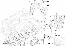 シリンダー クラッチ ハウジング/取付部品 diagram for BMW 5 Series E39 525d