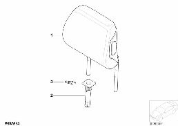 Κάθισμα πίσω προσκέφαλο diagram for BMW 3 Series E46 316ti