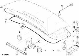 TRUNK LID TRIM PANEL diagram for BMW Z3 E36 1.9