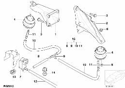 Suspension moteur diagram for BMW 5 Series E39 525td