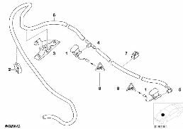 ชิ้นส่วนแยก,ระบบล้างทำความสะอาดกระจกหน้า diagram for BMW X5 E53 4.6is