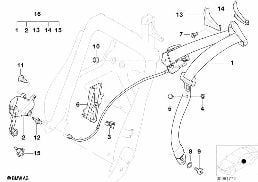 SAFETY BELT FRONT LEFT diagram for BMW 3 Series E46 318Ci