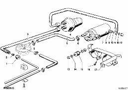 Pompe a carburant diagram for BMW 5 Series E12 520i