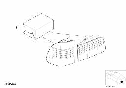 Zestaw mod. tyl. św. poz. Facelift 2000 diagram for BMW 5 Series E39 520d